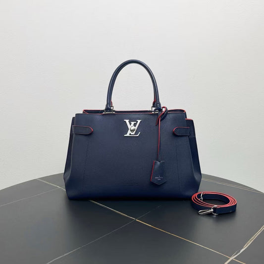 Louis Vuitton Capucines MM Navy Blue Tote Bag
