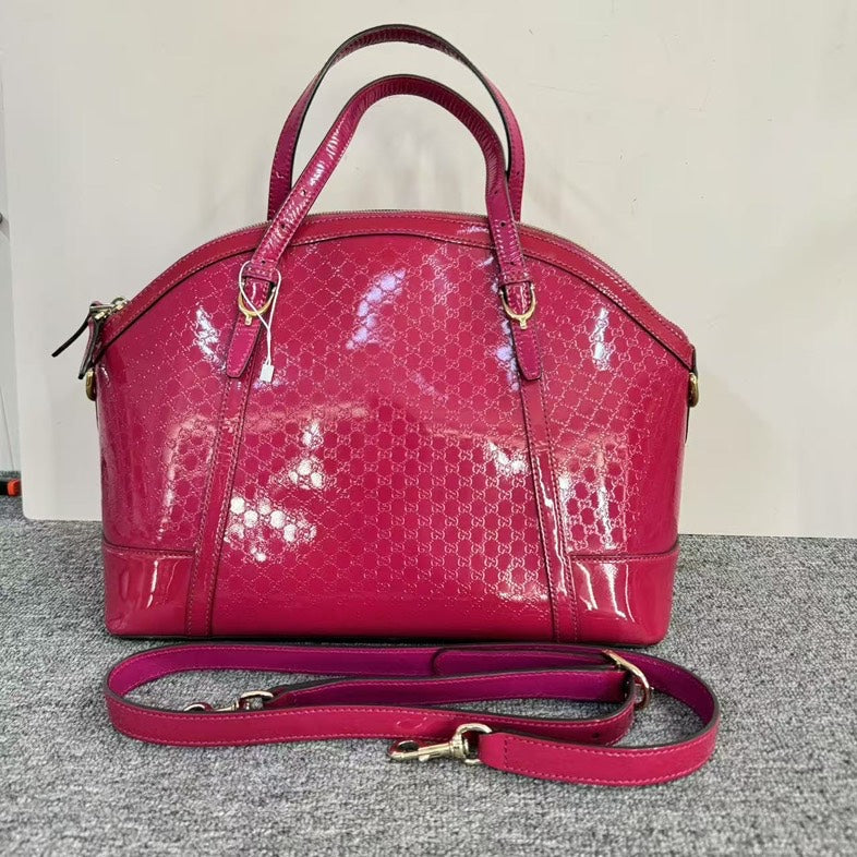 Gucci   Two-Way Pink Leather Satchel Bag