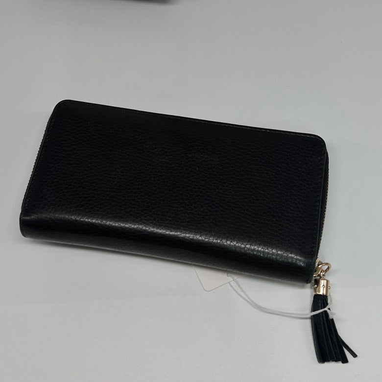 Gucci   Leather Long Wallet 487 Black
