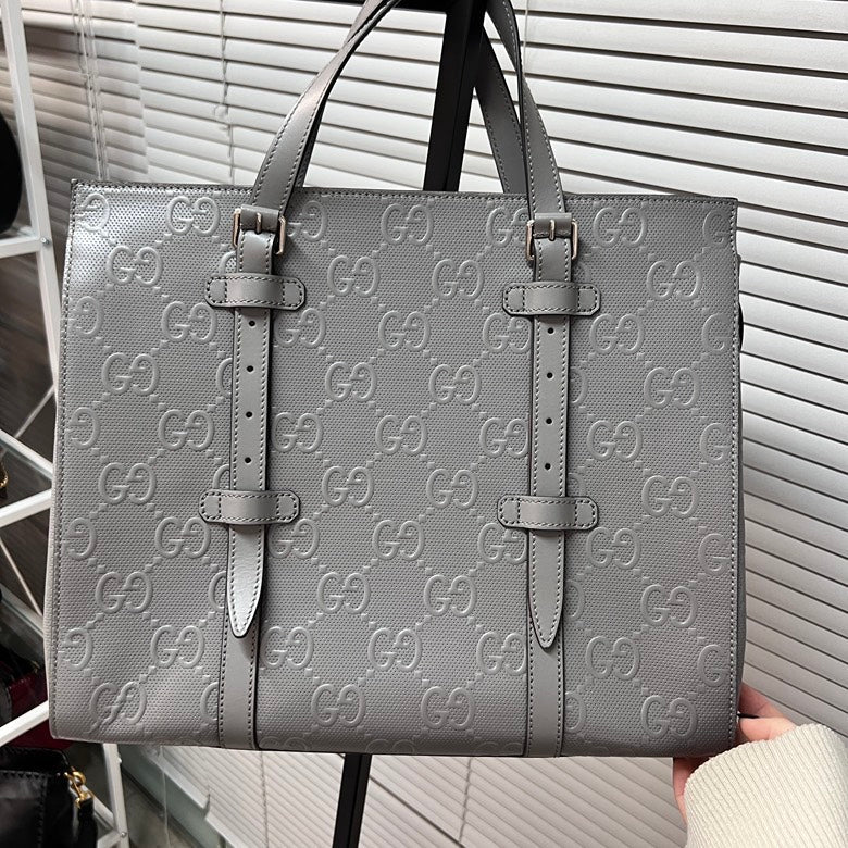 Gucci   GG Marmont Grey Leather Tote Bag Z3763