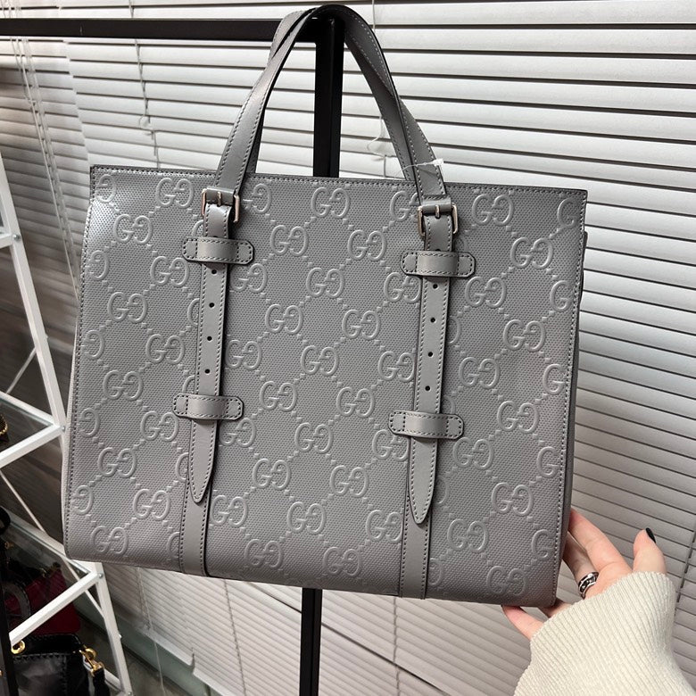 Gucci   GG Marmont Grey Leather Tote Bag Z3763