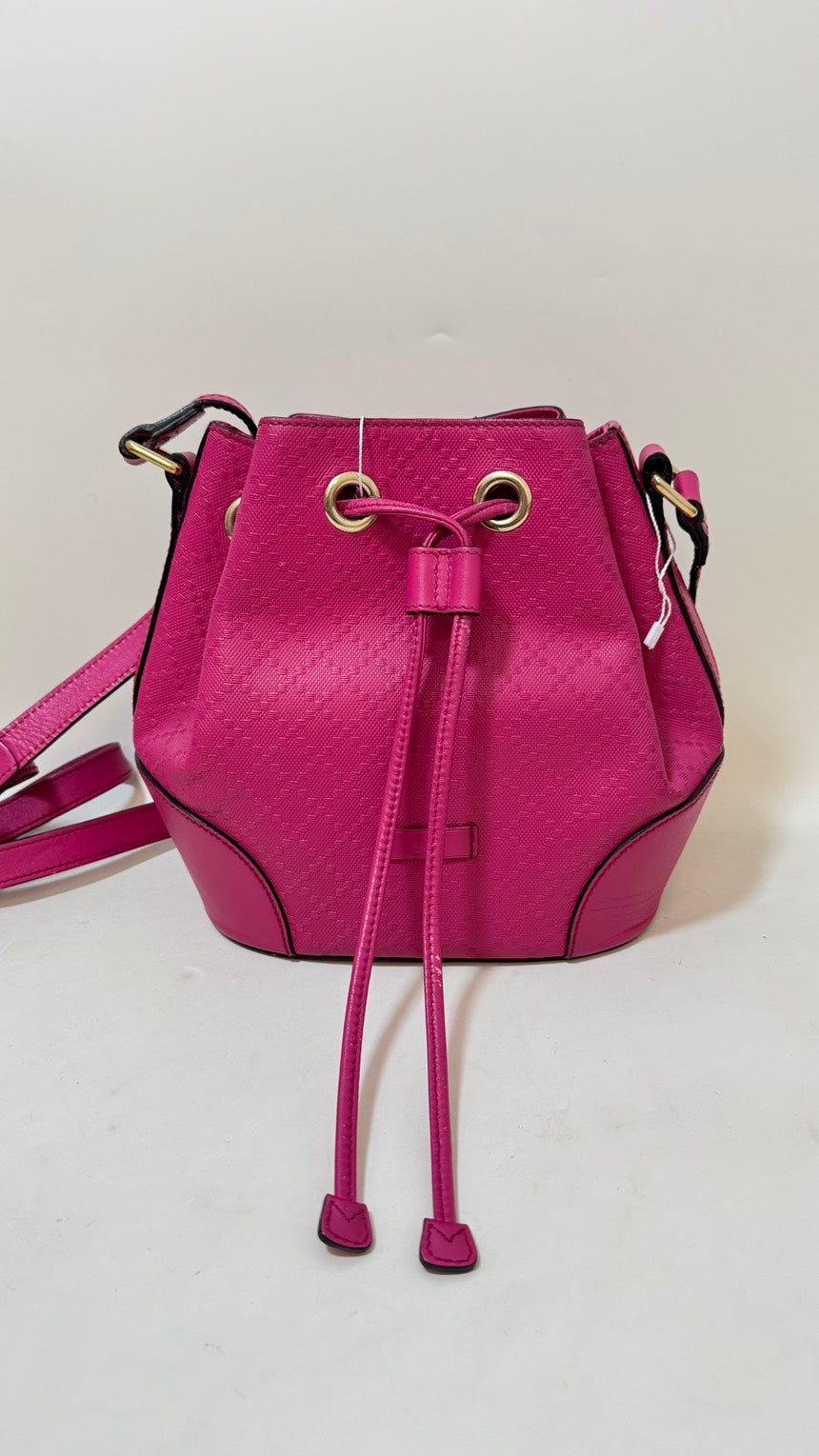 Gucci   Pink Monogram Bucket Bag
