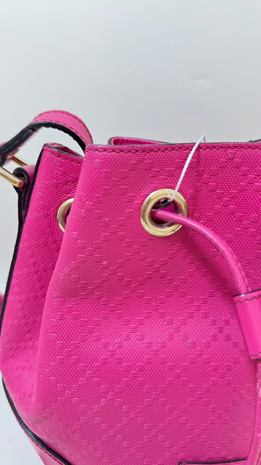 Gucci   Pink Monogram Bucket Bag