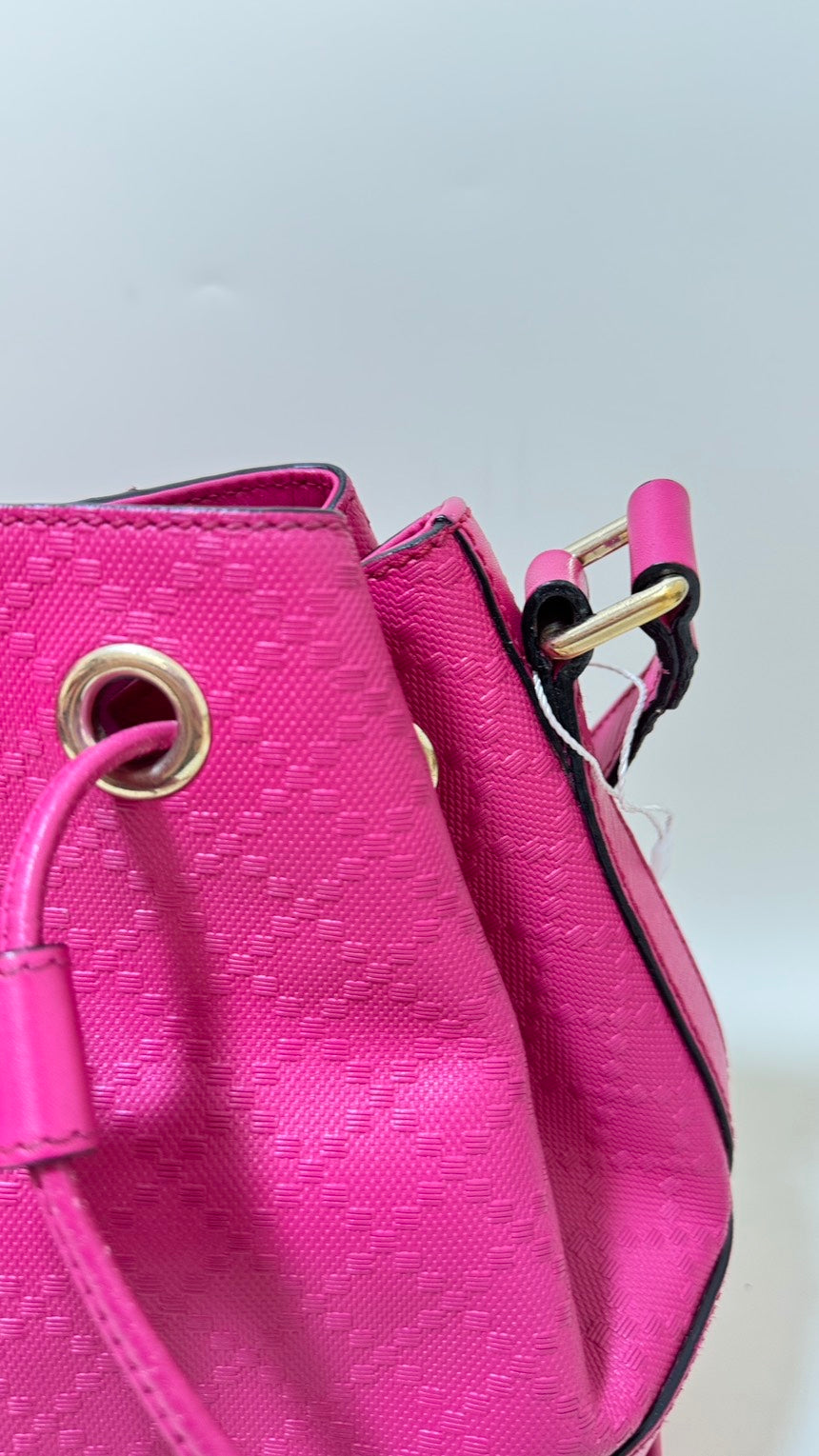 Gucci   Pink Monogram Bucket Bag
