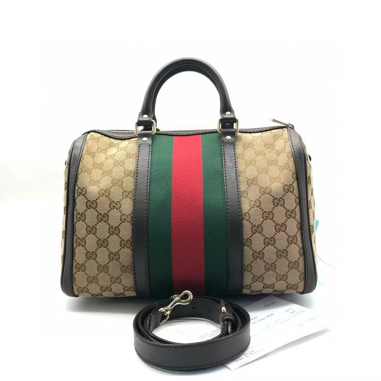Gucci   Two-Way Boston Bag Beige Satchel