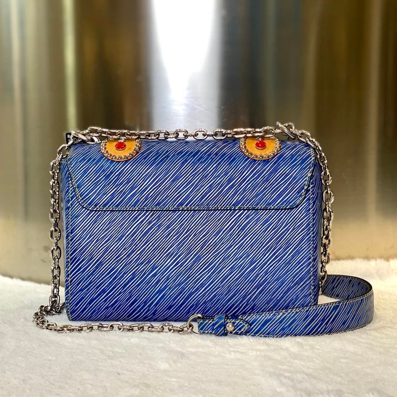 Louis Vuitton  LV Twist Crossbody in Blue Leather