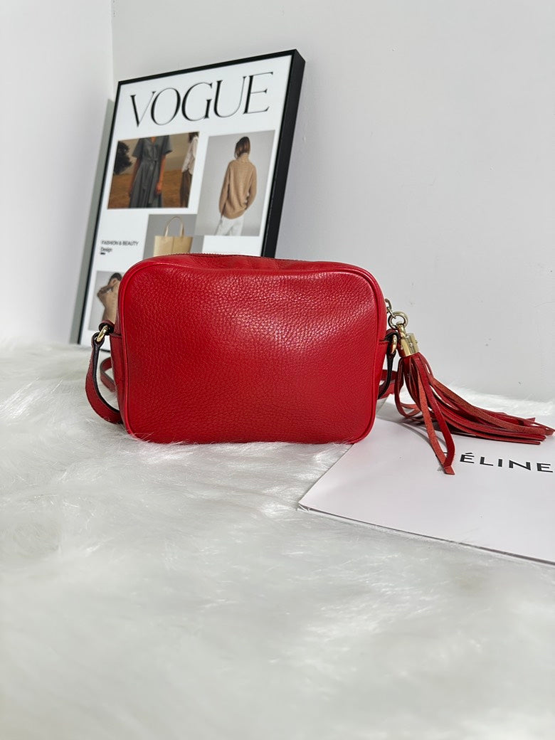 Gucci Soho Camera Bag in Red Leather -   Crossbody