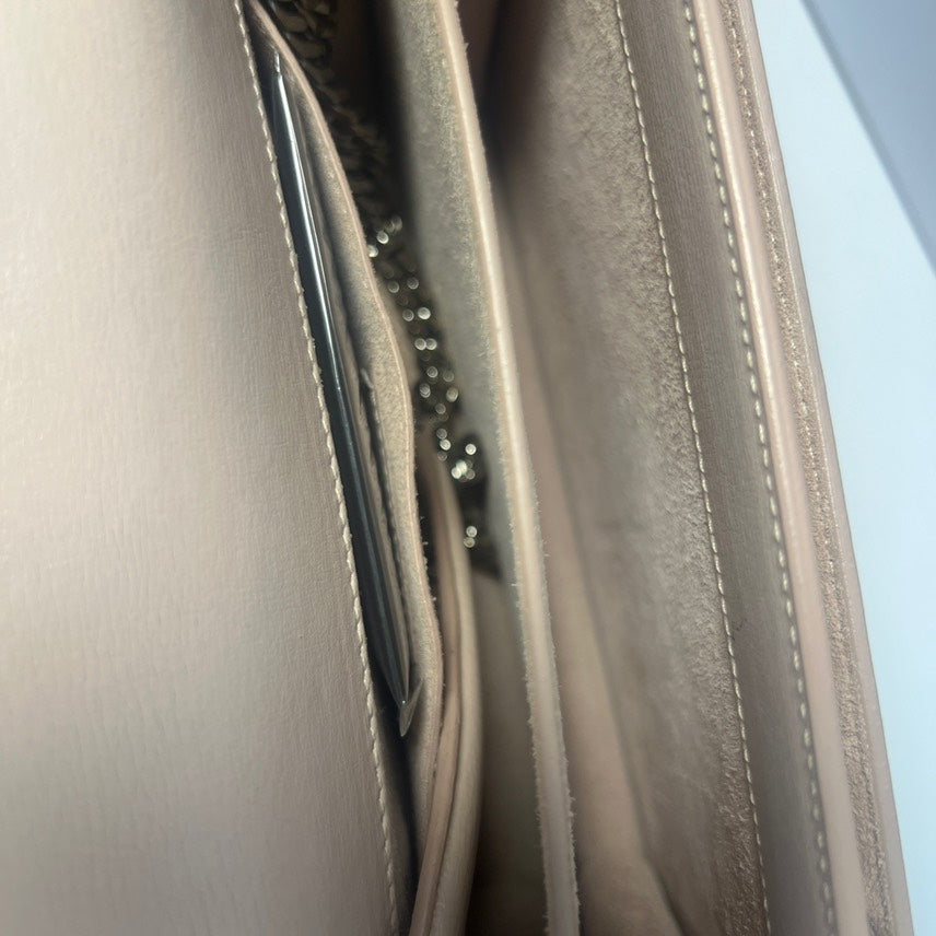 Saint Laurent YSL Sunset Beige Leather Crossbody Bag