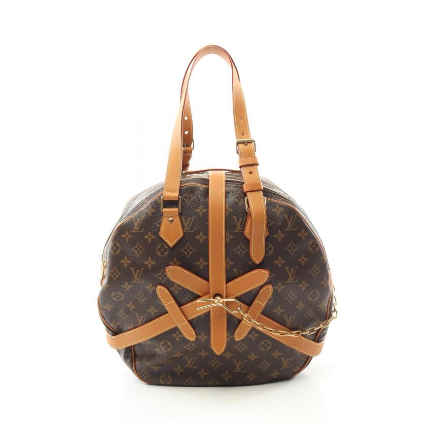 Louis Vuitton Soft Hat Trunk Monogram Boston Bag Brown PVC Leather