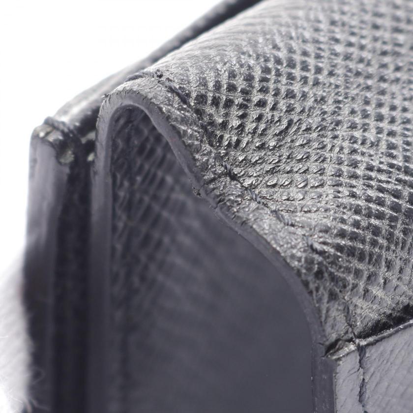LOUIS VUITTON Amberop Cult De Visit Taiga Ardoise Card Case Name Card Holder Leather Black 977774
