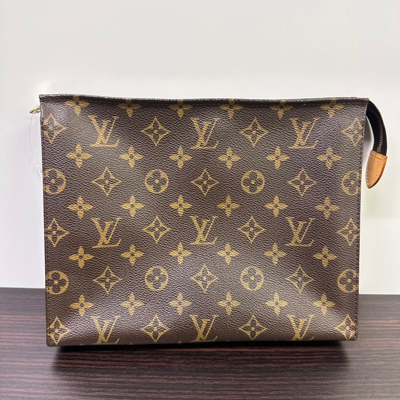 Louis Vuitton Monogram Pouch 3379 Brown Clutch