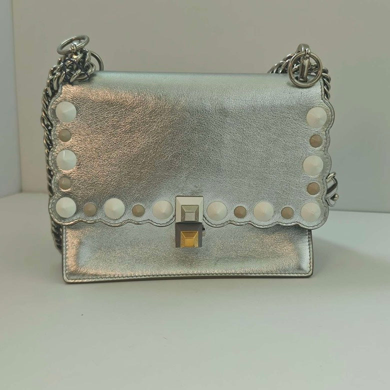 Fendi Kani Silver Shoulder Bag – Stylish Designer Handbag