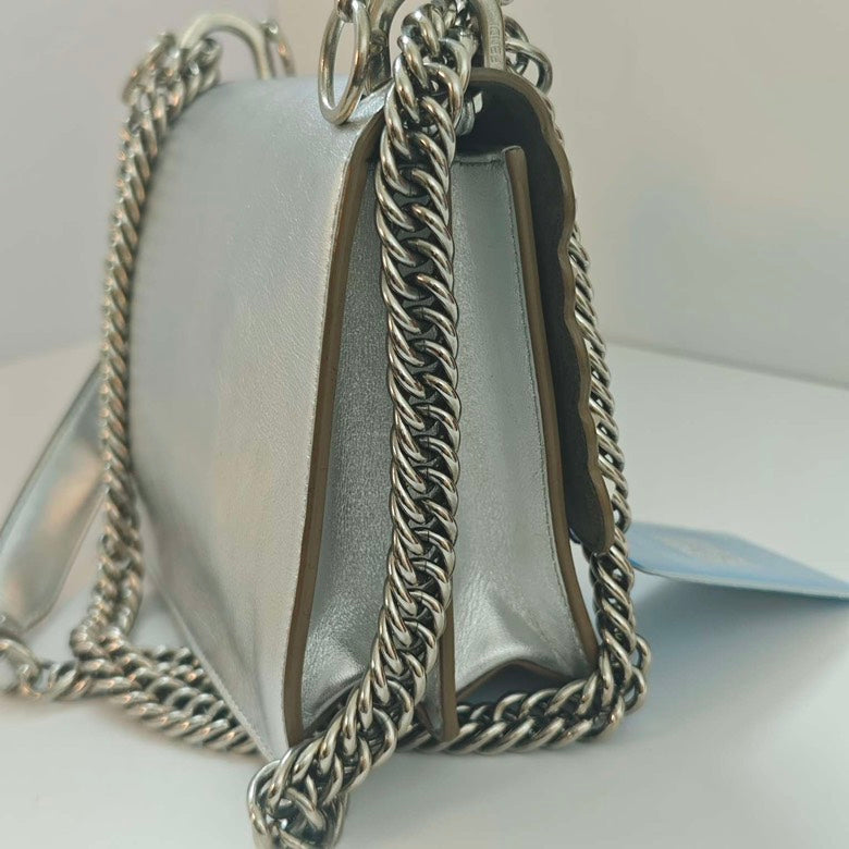 Fendi Kani Silver Shoulder Bag – Stylish Designer Handbag