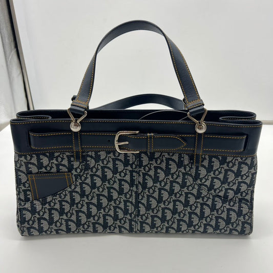Dior   A8028 Navy Canvas Shoulder Bag