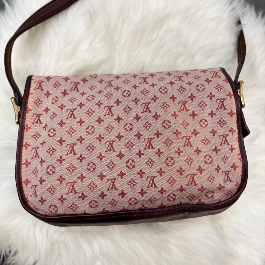 Louis Vuitton Mini Monogram Berangere Burgundy Canvas Crossbody Bag