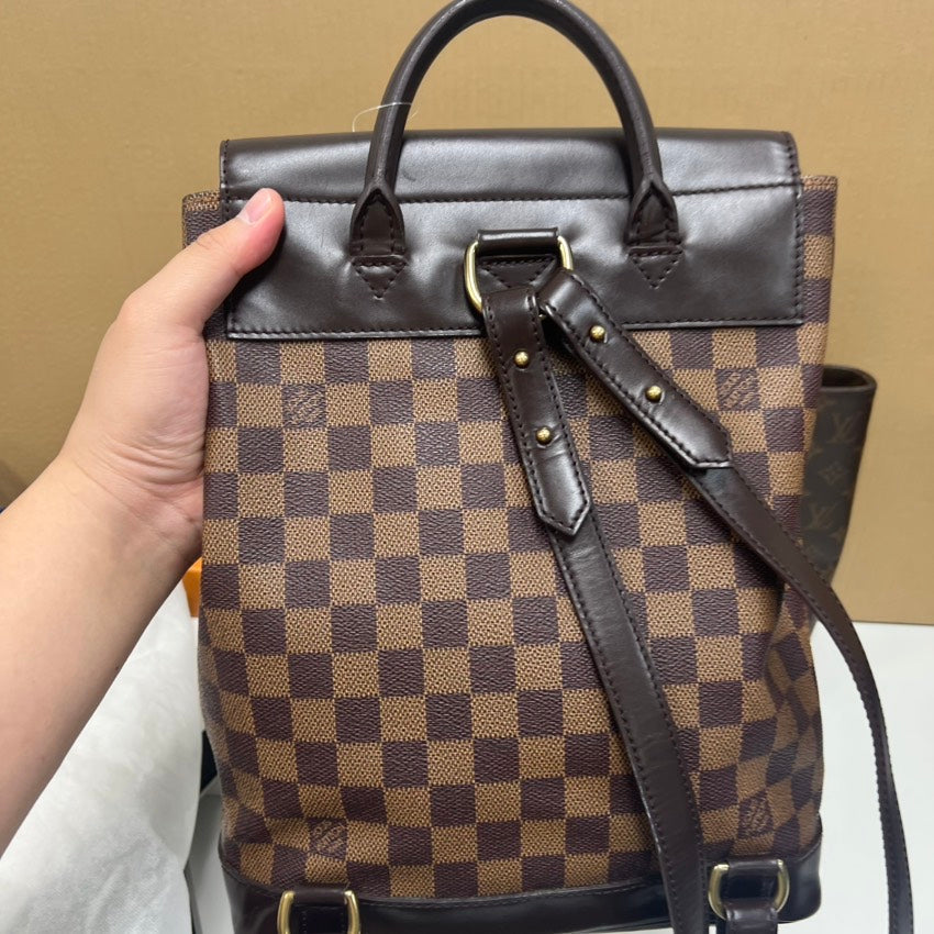 Louis Vuitton Damier Ebene Backpack E6699 - A Rank LV Ebeny Backpack