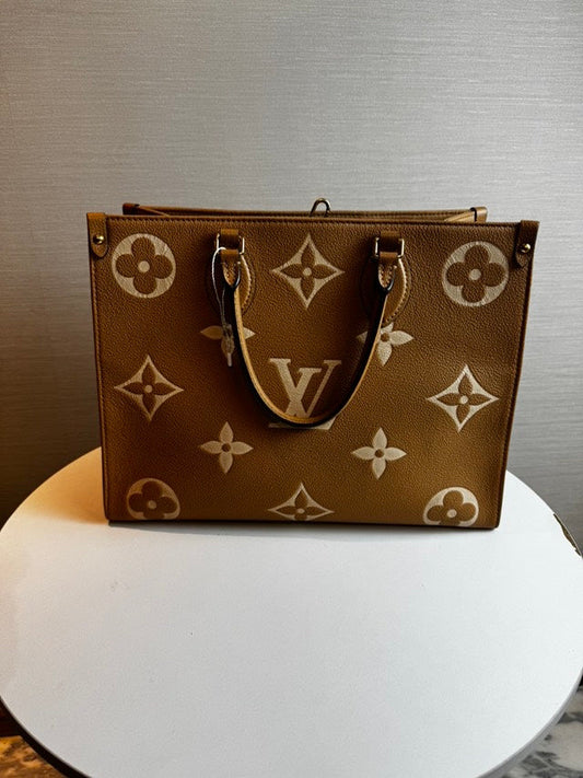 Louis Vuitton Onthego MM Reverse Monogram Brown Tote