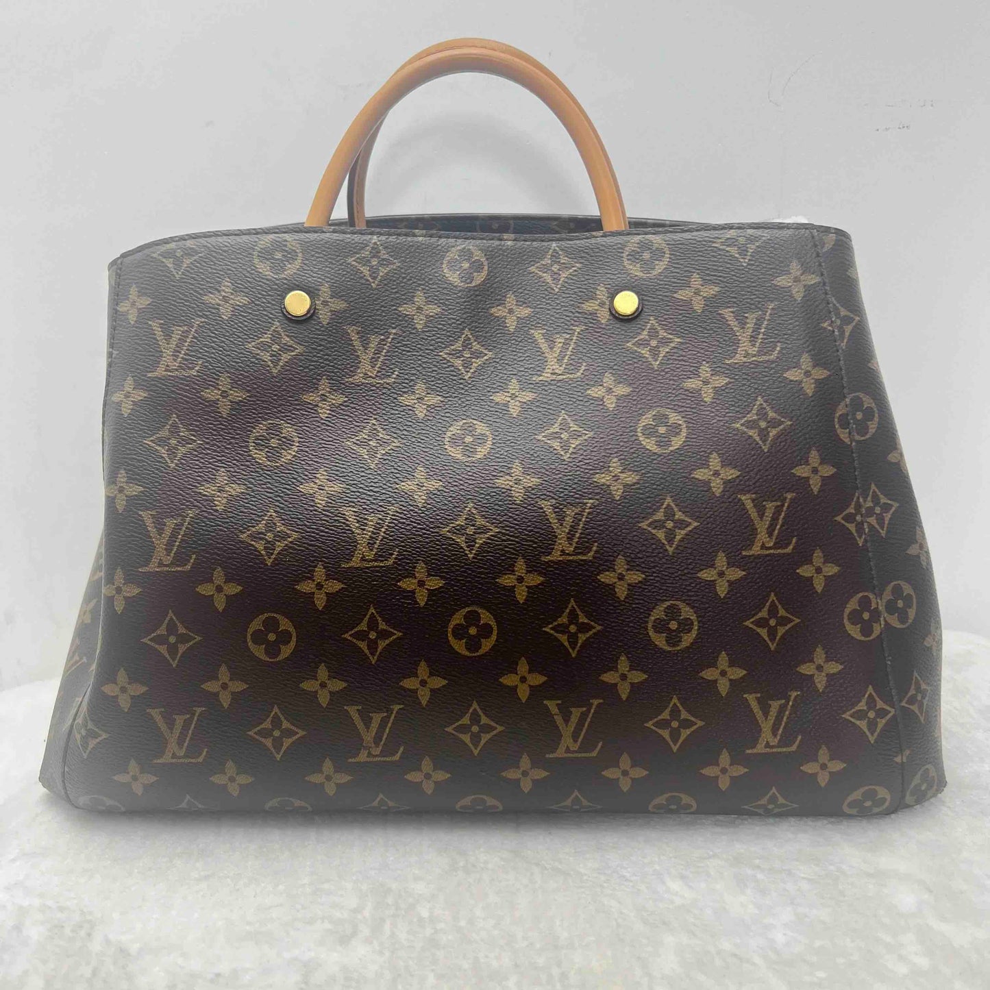 TT!  Louis Vuitton BJ1101504065 Montaigne Brown Monogram Shoulder Bag