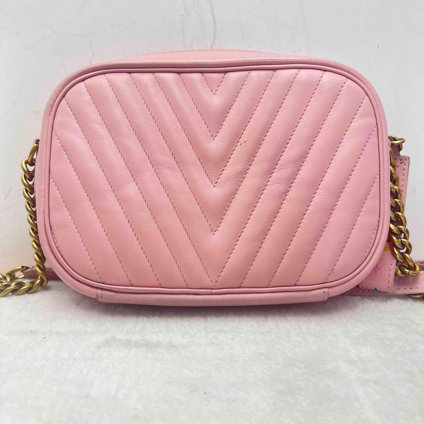 TT!  Louis Vuitton BJ1101904065 New Wave Camera Bag Sakura Pink Cowhide Shoulder Bag
