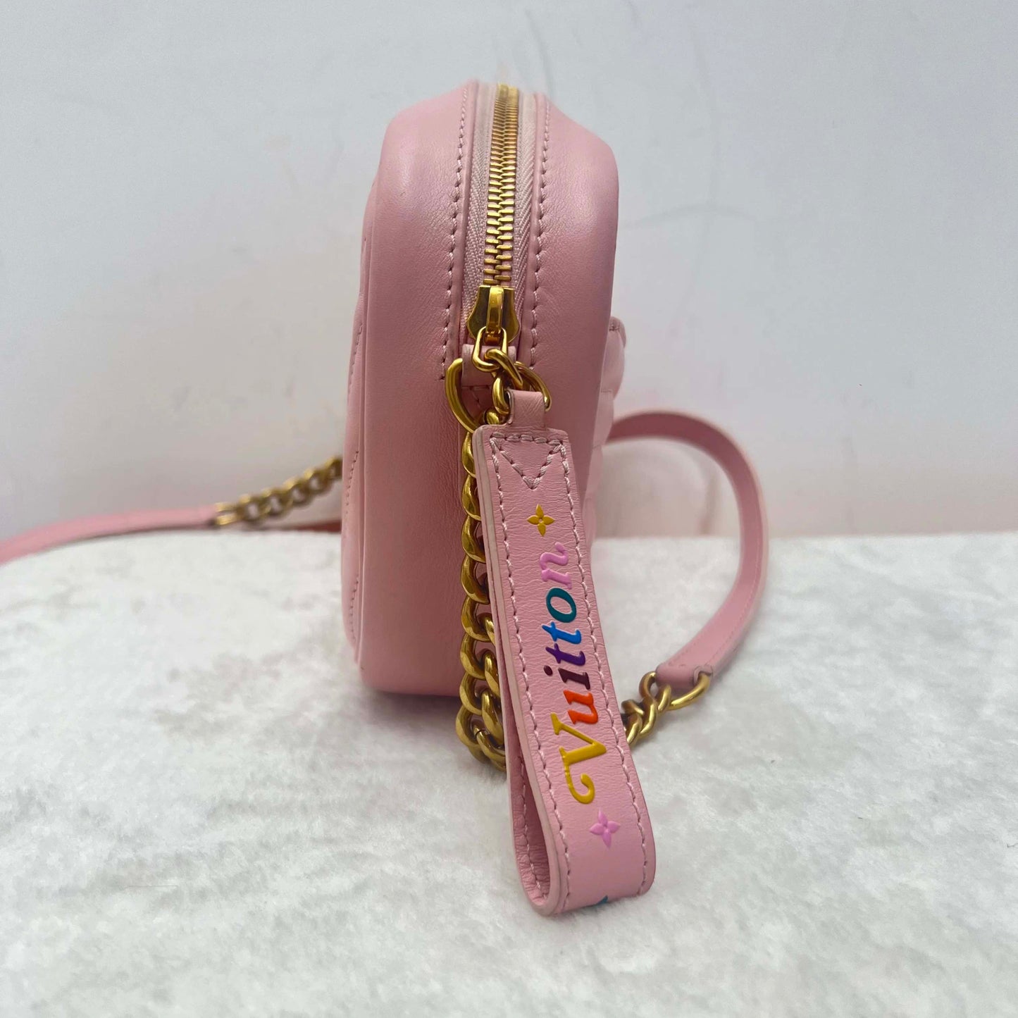 TT!  Louis Vuitton BJ1101904065 New Wave Camera Bag Sakura Pink Cowhide Shoulder Bag