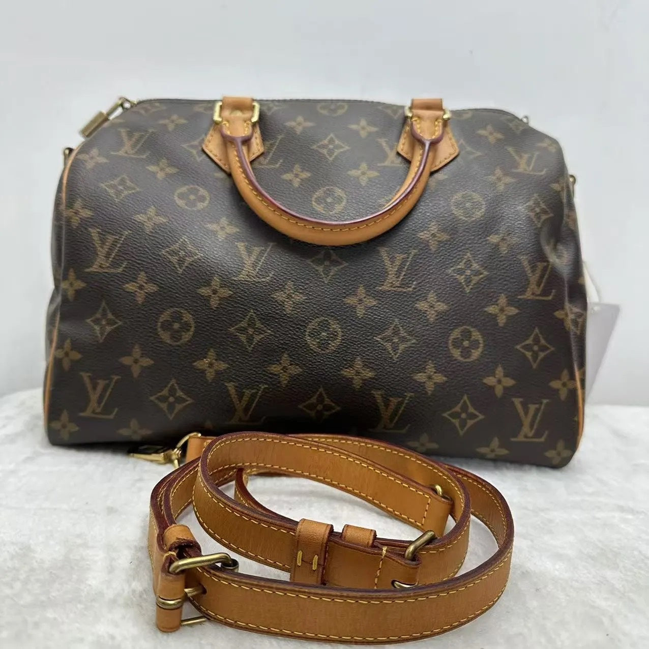 TT!  Louis Vuitton BJ1101204085 Speedy 30 Monogram Canvas with strap Handbag Shoulder Bag