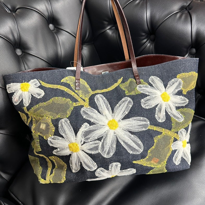 Fendi  Denim FVN Tote Bag Blue