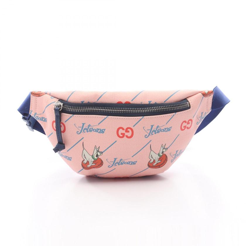 GUCCI GUCCI Ã The Jetsons Children's body bag waist bag PVC Coral pink multicolor kids 2101219227672