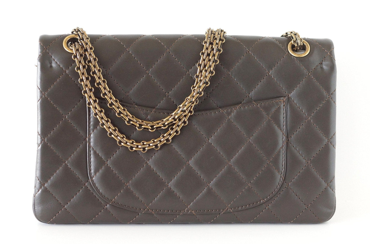 Chanel Bag 2.55 Medium Classic Double Flap Dark Olive Khaki New
