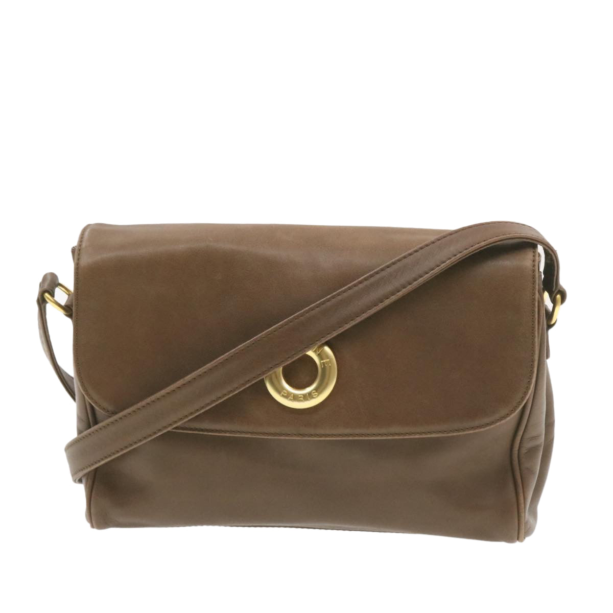 Luxury CELINE ring Shoulder Bag Leather Brown rd1551