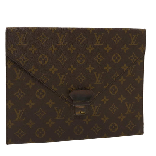 LOUIS VUITTON Monogram Posh plate Briefcase M53522 LV Auth rd2080