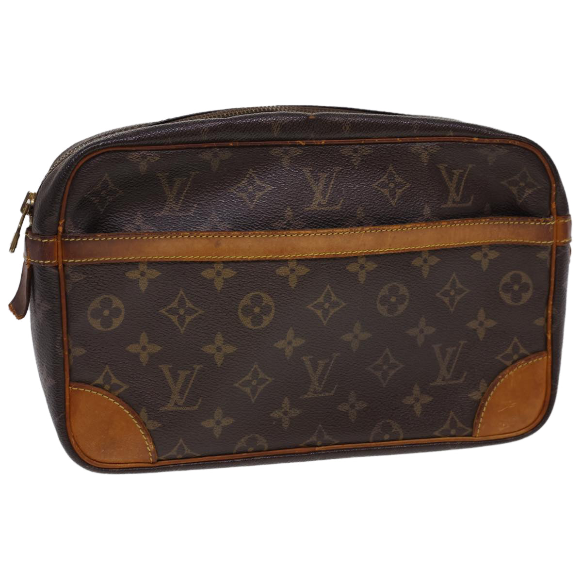 LOUIS VUITTON Monogram Compiegne 28 Clutch Bag LV rd4714