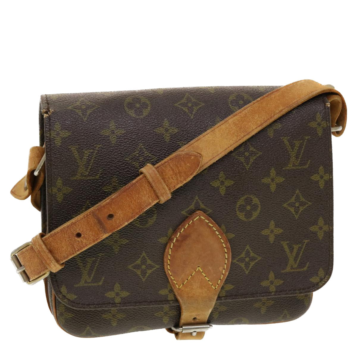 LOUIS VUITTON Monogram Cartouchiere MM Shoulder Bag   M51253 Auth rd5093