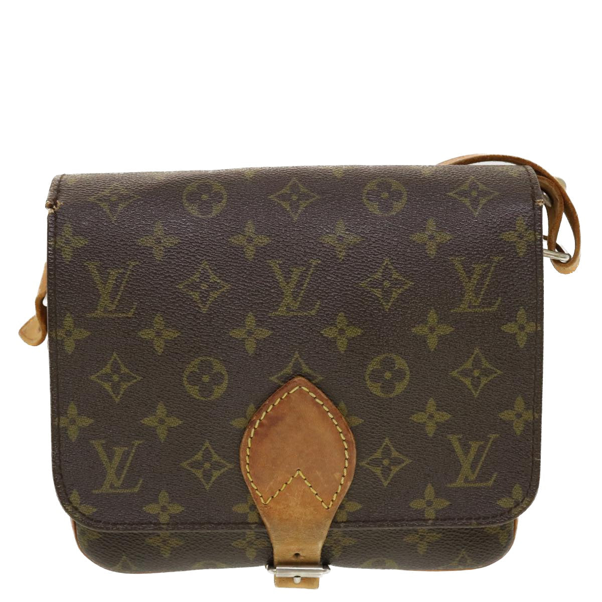 LOUIS VUITTON Monogram Cartouchiere MM Shoulder Bag   M51253 Auth rd5093