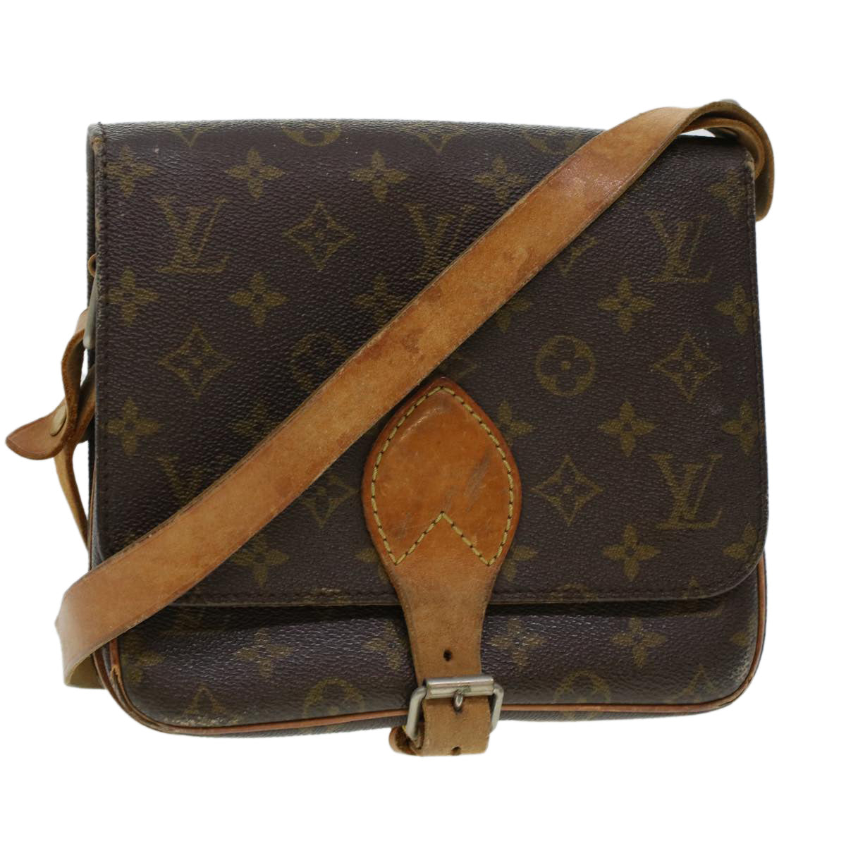 LOUIS VUITTON Monogram Cartouchiere MM Shoulder Bag   M51253 Auth rd5131
