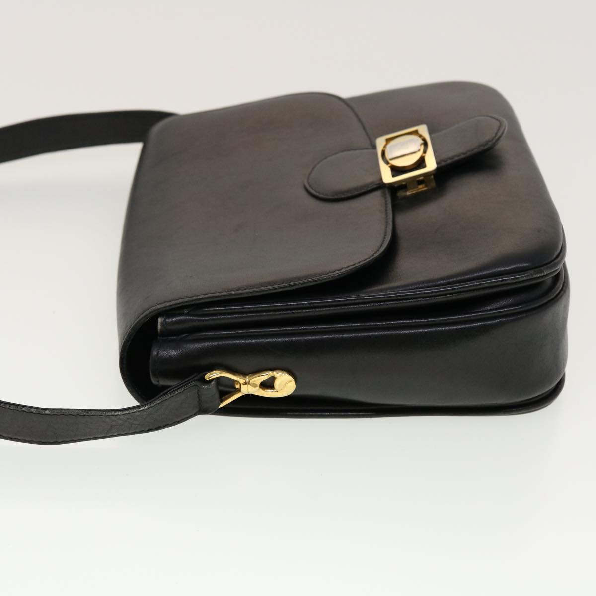 Luxury CELINE Horse Carriage Shoulder Bag Leather Black  rd5252