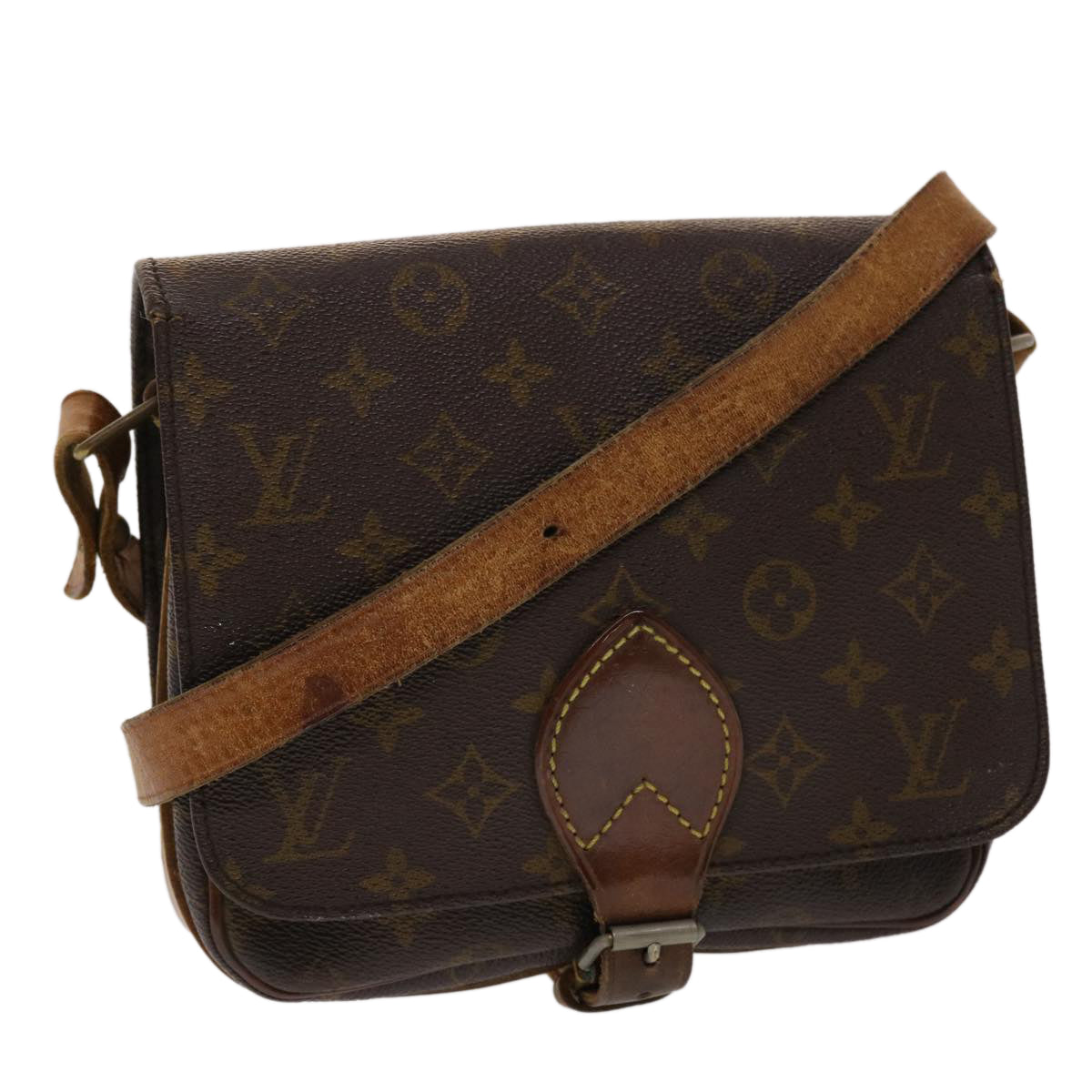 LOUIS VUITTON Monogram Cartouchiere MM Shoulder Bag   M51253 Auth rd5576