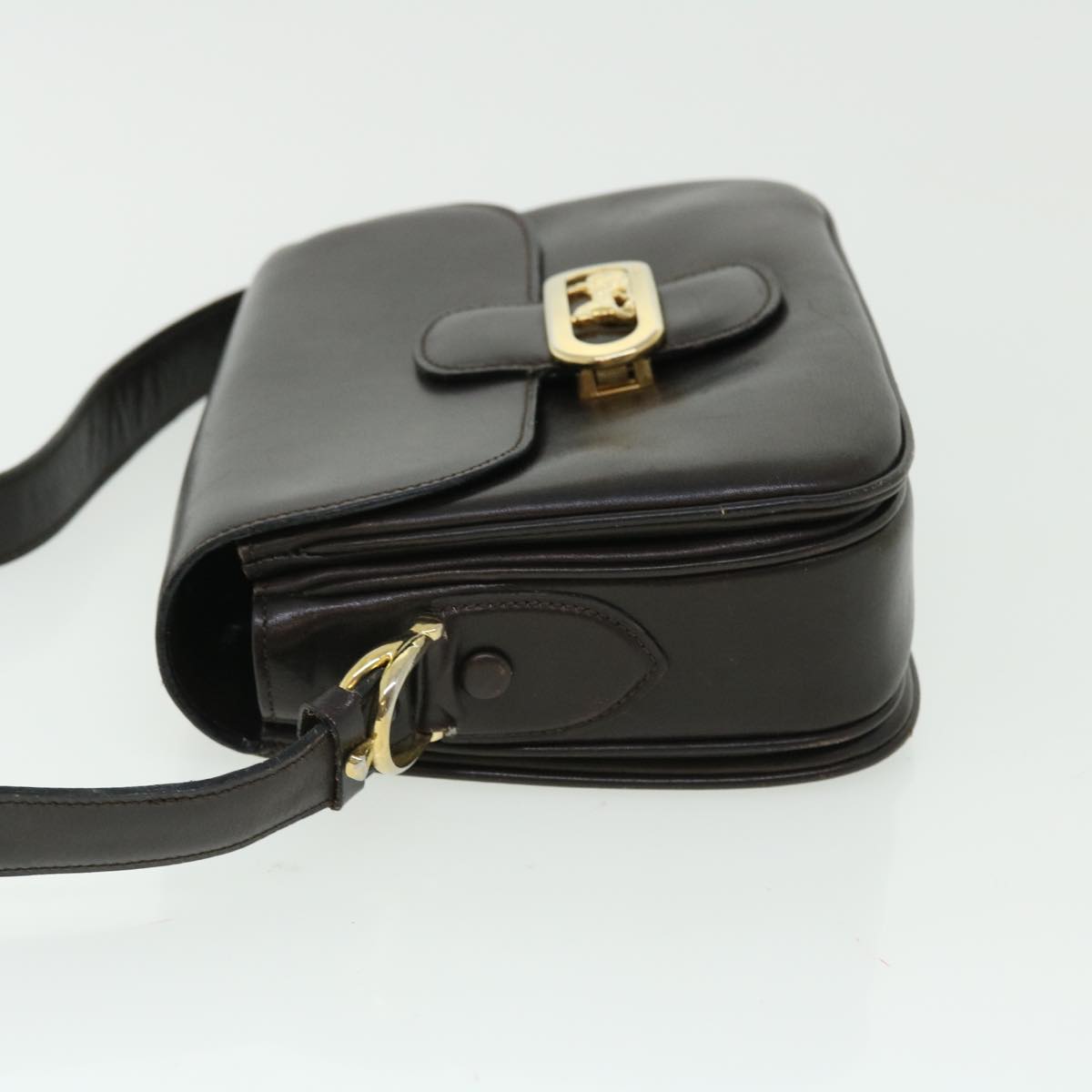 Luxury CELINE Horse Carriage Shoulder Bag Leather Brown  rd5687