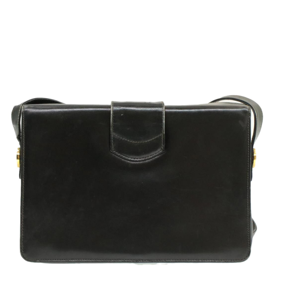 Luxury CELINE Horse Carriage Shoulder Bag Black Leather  rd764