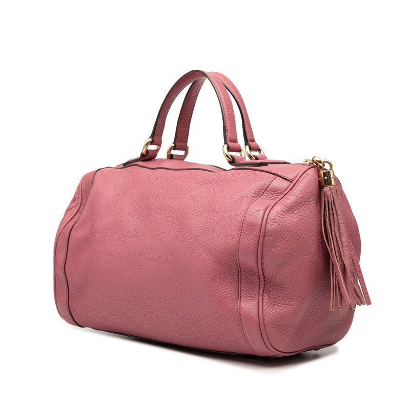 Gucci Soho Interlocking G Leather Boston Bag