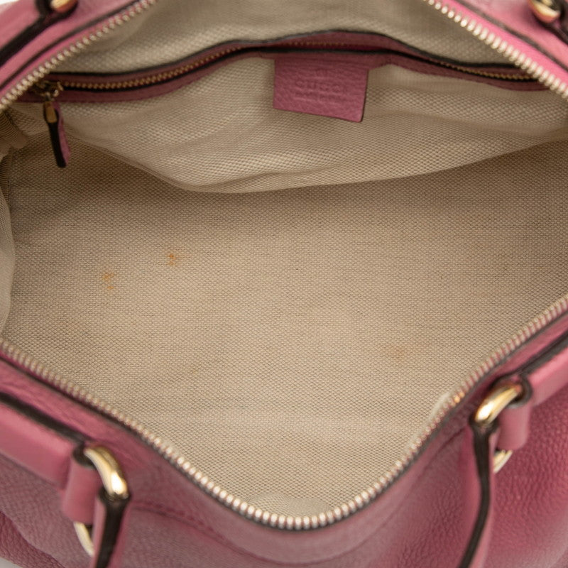 Gucci Soho Interlocking G Leather Boston Bag