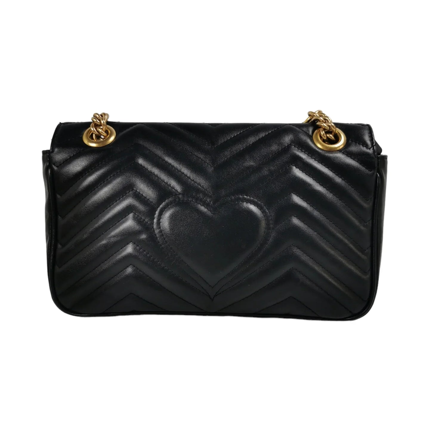 Gucci GG Marmont Black Leather Quilted Crossbody Style 1