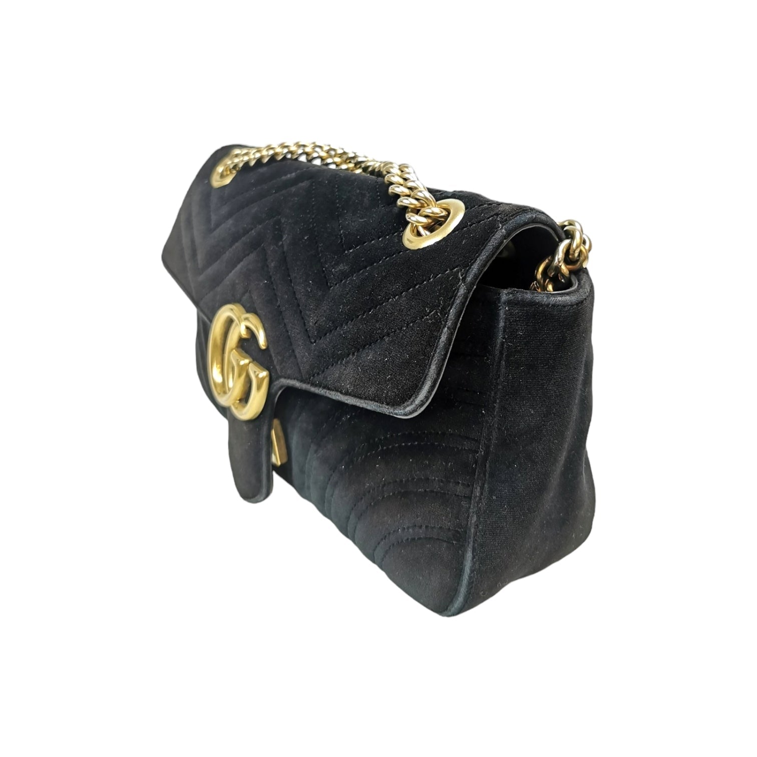 Gucci GG Marmont Black Quilted Crossbody