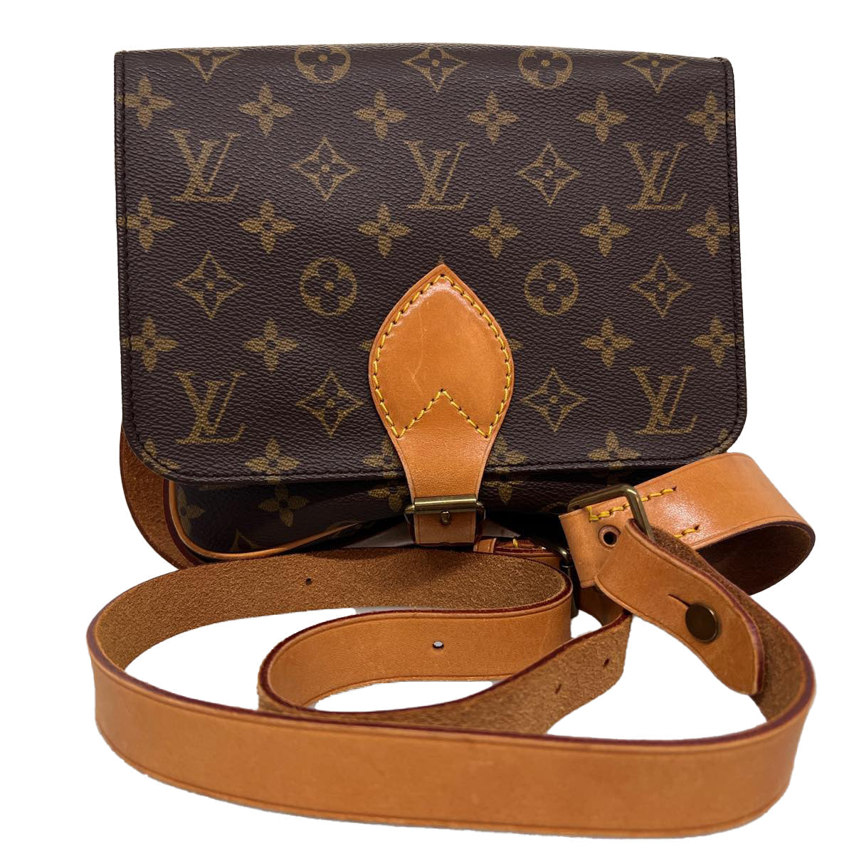 LOUIS VUITTON Monogram Cartouchiere MM Shoulder Bag M51253 LV Auth rz076
