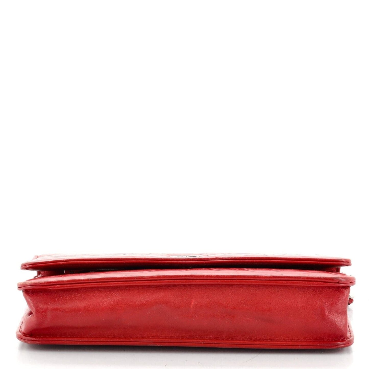Chanel Wallet on Chain Camellia Lambskin Red