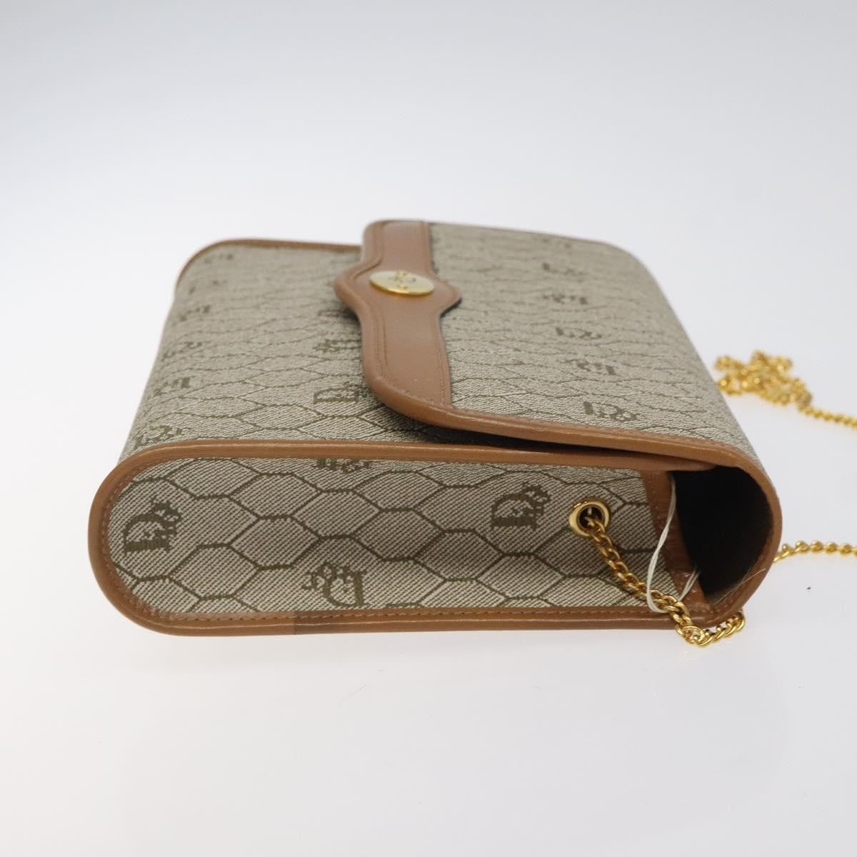 Christian Dior   Honeycomb Flap Crossbody Bag Coated Canvas Beige Canvas Bag ()