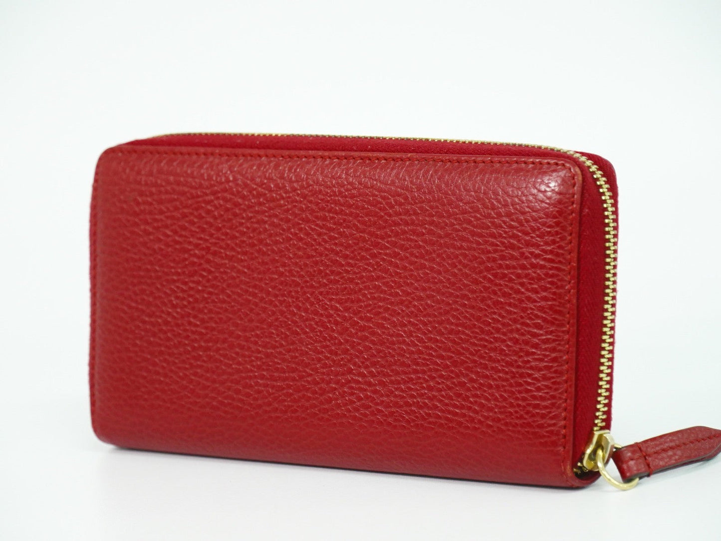 Gucci Gg Marmont Zip Around Wallet Leather Red Leather Wallets Accessory ( )