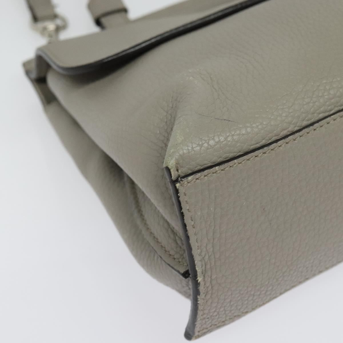 Gucci Bamboo Daily Top Handle Bag Leather Gray Leather Bag ( )