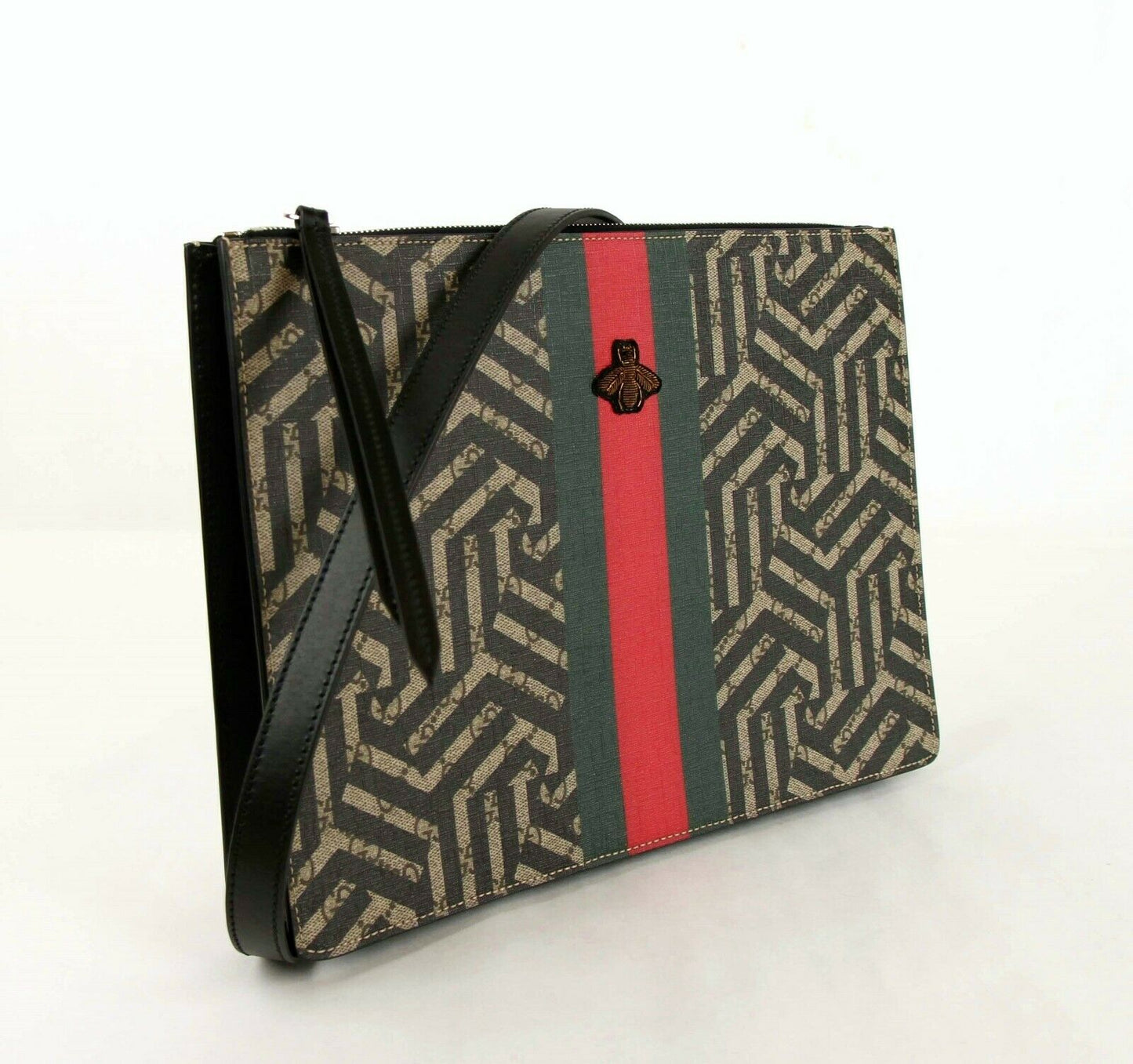 Gucci Leather Canvas Shoulder Bag