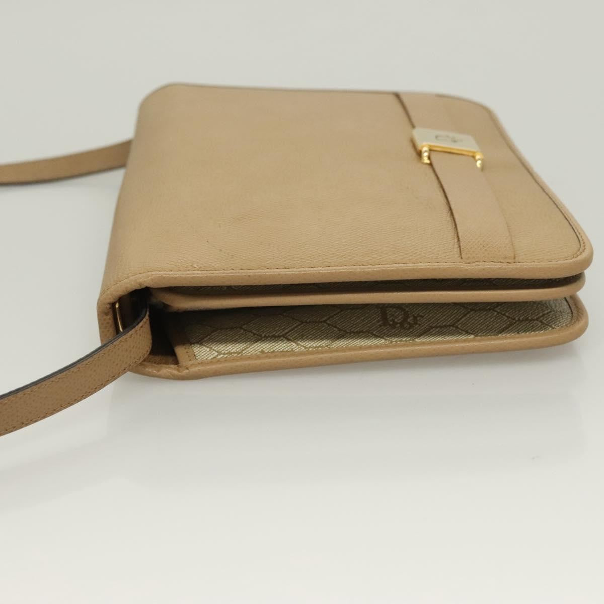 Christian Dior   Honeycomb Shoulder Bag Leather Beige Leather Shoulder Bag Bag ()