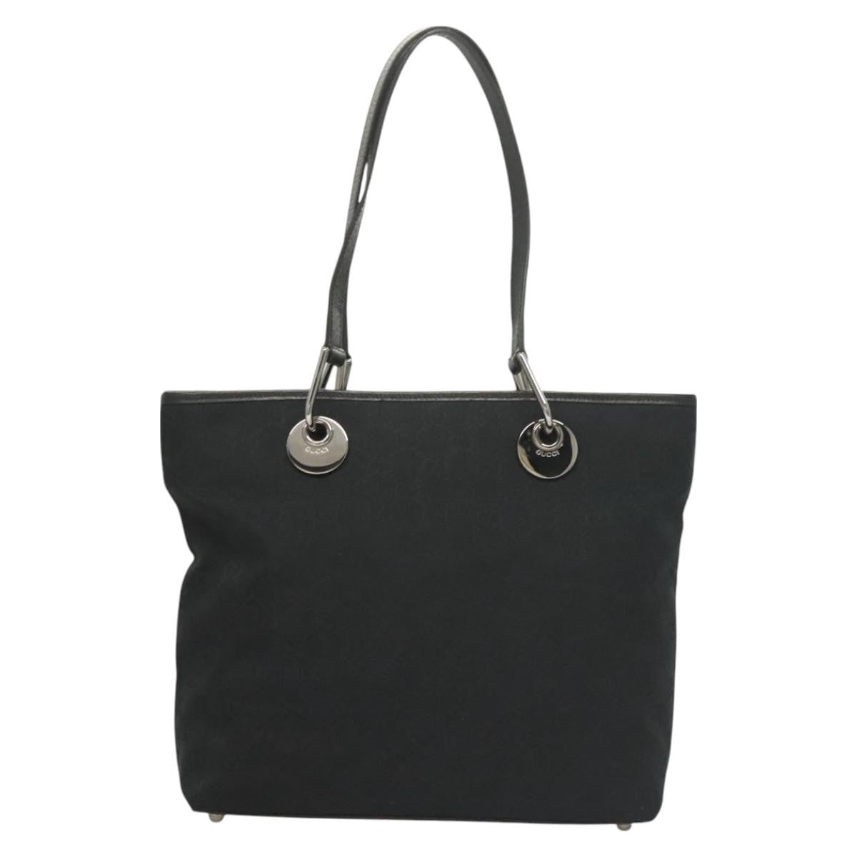 Gucci Eclipse Tote Gg Canvas Black Canvas Tote Bag Bag ( )